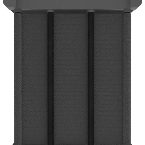  5 rekeszes szürke szövet bemutató polc 103 x 30 x 72,5 cm