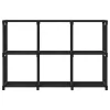  6 rekeszes fekete szövet bemutató polc 103 x 30 x 72,5 cm