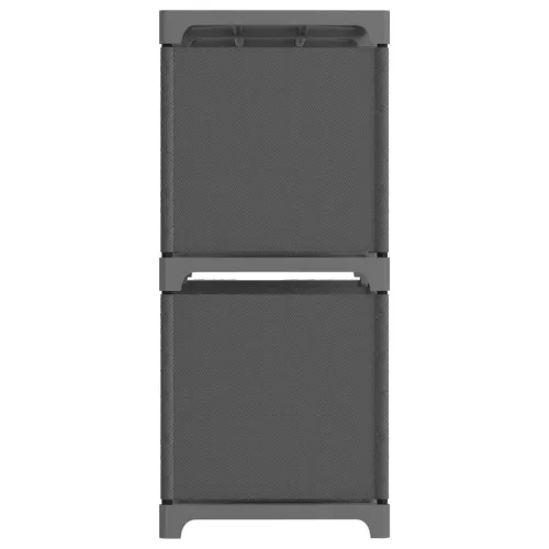  6 rekeszes szürke szövet bemutató polc 103 x 30 x 72,5 cm