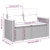  10 részes vegyes bézs polyrattan kerti ülőgarnitúra párnákkal