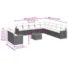  12 részes szürke polyrattan kerti ülőgarnitúra párnákkal