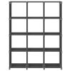  12 rekeszes szürke szövet bemutató polc 103 x 30 x 141 cm