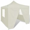 VID Összecsukható sátor oldalfalakkal 3X3M krém színben