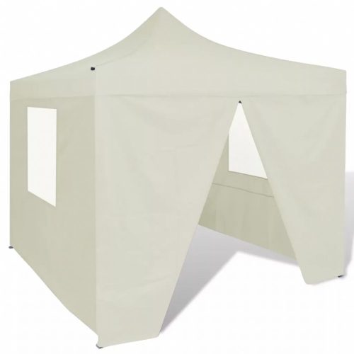 VID Összecsukható sátor oldalfalakkal 3X3M krém színben