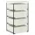  krémszínű acél tárolóállvány 4 szövetkosárral