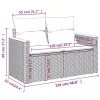  7 részes szürke polyrattan kerti ülőgarnitúra párnákkal