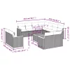  12 részes bézs polyrattan kerti ülőgarnitúra párnákkal