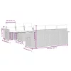  7 részes szürke polyrattan kerti ülőgarnitúra párnákkal