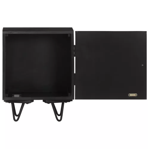  tömör mangófa éjjeliszekrény sárgaréz elülső résszel 40x30x50cm