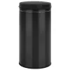  fekete automata érzékelős szénacél szemeteskuka 60 L