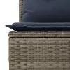  7 részes szürke polyrattan kerti ülőgarnitúra párnákkal