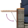  7 részes szürke polyrattan kerti ülőgarnitúra párnákkal