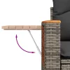  6 részes szürke polyrattan kerti ülőgarnitúra párnákkal