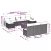  11 részes szürke polyrattan kerti ülőgarnitúra párnákkal