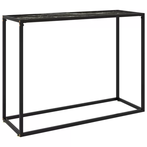  fekete edzett üveg tálalóasztal 100 x 35 x 75 cm