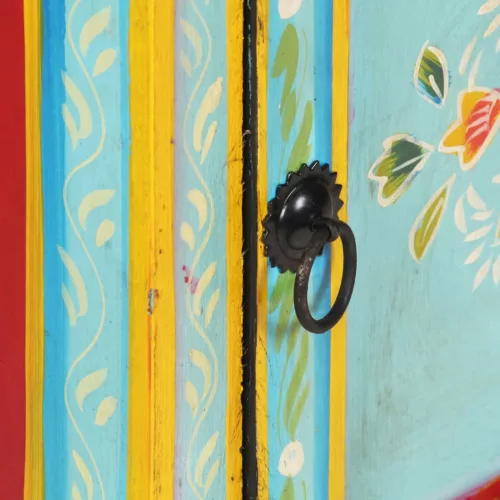  kézzel festett tömör mangófa tálaló 40 x 30 x 90 cm