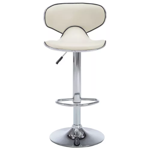 323647  Bar Stools 2 pcs Cream Faux Leather