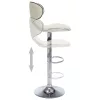 323647  Bar Stools 2 pcs Cream Faux Leather