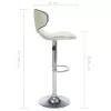 323647  Bar Stools 2 pcs Cream Faux Leather
