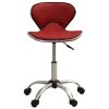 323679  Salon Spa Stool Wine Red Faux Leather