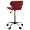 323679  Salon Spa Stool Wine Red Faux Leather
