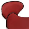 323679  Salon Spa Stool Wine Red Faux Leather