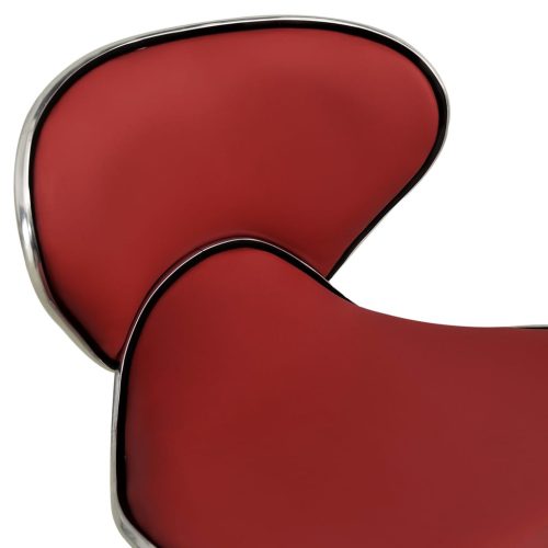 323679  Salon Spa Stool Wine Red Faux Leather