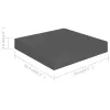 magasfényű szürke MDF lebegő fali polc 23 x 23,5 x 3,8 cm