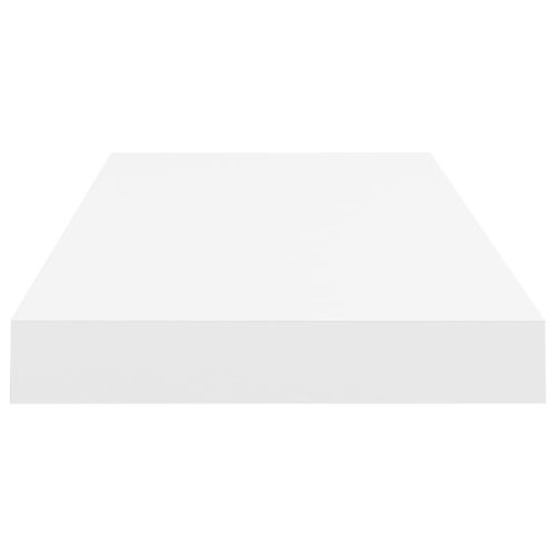  fehér MDF lebegő fali polc 60 x 23,5 x 3,8 cm