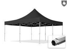   Professional összecsukható sátor PROFESSIONAL 620g/m2 tűzálló ponyvával, alumínium szerkezettel, oldalfalak nélkül, 5x5m fekete
