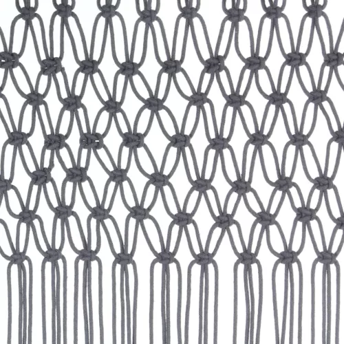  antracitszürke makramé pamutfüggöny 140 x 240 cm