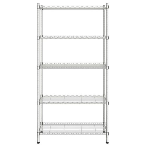  5 szintes króm tárolópolc 90 x 35 x 180 cm 250 kg