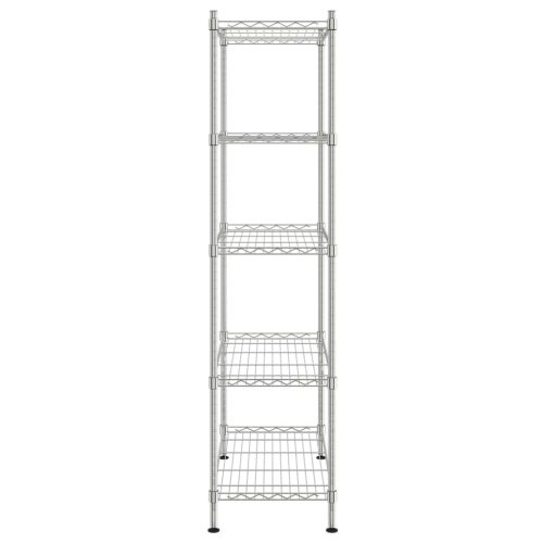  5 szintes króm tárolópolc 90 x 35 x 180 cm 250 kg