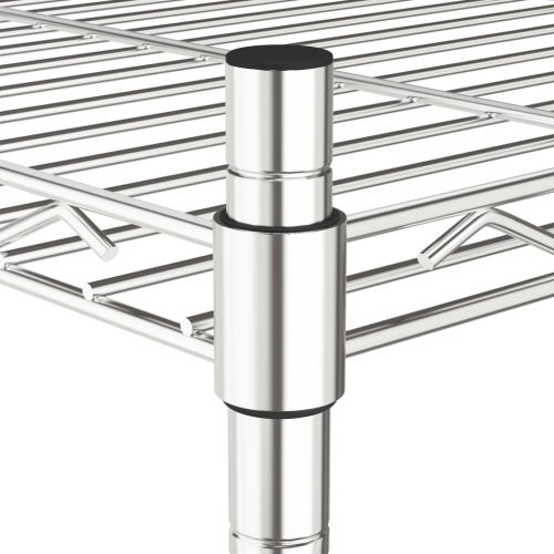  3 szintes króm tárolóállvány kerekekkel 150 kg 60 x 35 x 81 cm