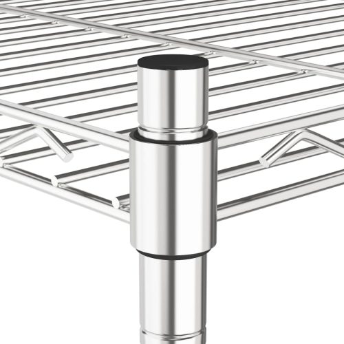  4 szintes króm tárolópolc kerekekkel 90 x 35 x 142 cm 200 kg