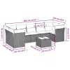  8 részes szürke polyrattan kerti ülőgarnitúra párnákkal