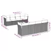  9 részes szürke polyrattan kerti ülőgarnitúra párnákkal