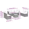  8 részes szürke polyrattan kerti ülőgarnitúra párnákkal