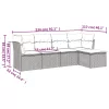  5 részes világosszürke polyrattan kerti ülőgarnitúra párnákkal