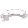  9 részes barna polyrattan kerti ülőgarnitúra párnákkal