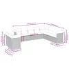  10 részes barna polyrattan kerti ülőgarnitúra párnákkal