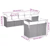  7 részes szürke polyrattan kerti ülőgarnitúra párnákkal