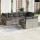  10 részes szürke polyrattan kerti ülőgarnitúra párnákkal