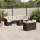  10 részes barna polyrattan kerti ülőgarnitúra párnákkal