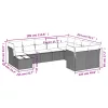  10 részes szürke polyrattan kerti ülőgarnitúra párnákkal