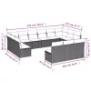  13 részes szürke polyrattan kerti ülőgarnitúra párnákkal