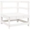  6 részes fehér tömör fenyőfa kerti kanapészett