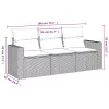  3 részes szürke polyrattan kerti ülőgarnitúra párnákkal