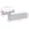  8 részes szürke polyrattan kerti ülőgarnitúra párnákkal
