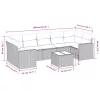  8 részes bézs polyrattan kerti ülőgarnitúra párnával